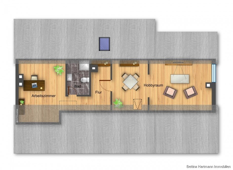Grundriss Spitzboden Dachgeschosswohnung Witten
