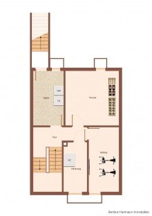 Grundriss KG Familien aufgepasst - sch�nes Reihenendhaus in beliebter Lage von Annen mit Carport und Garage